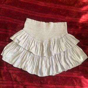 American Threads Blue Ruffled A-Line Skirt Skort